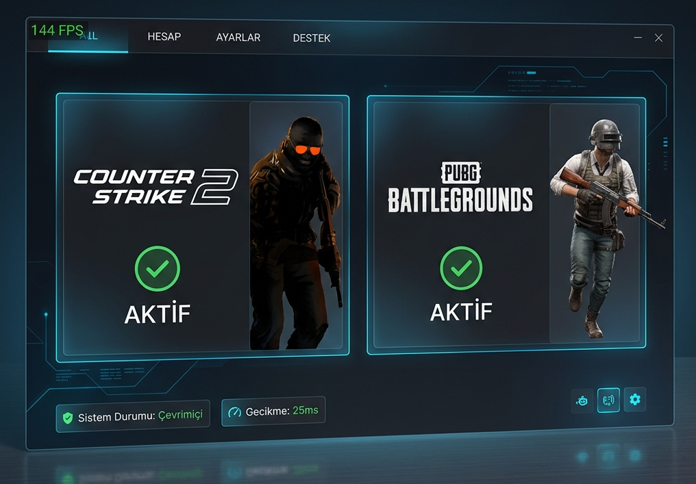 Sadece CS2 ve Steam PUBG İçin Geçerli